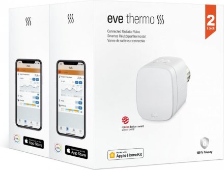 Eve Thermo V2 термостатический радиаторный клапан ( 2 шт.) с дистанционным управлением