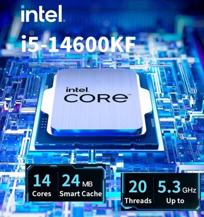 Процессор Intel Core i5 14600KF LGA1700, 14 x 3500 МГц OEM (без кулера)