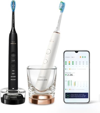 Электрическая зубная щетка Philips 9000 HX9914/57, 2 шт