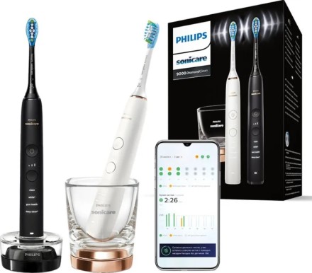 Электрическая зубная щетка Philips 9000 HX9914/57, 2 шт