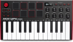 MIDI-клавиатура Akai MPK Mini 3, черный\красный