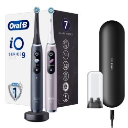Электрическая зубная щетка Oral-B iO 9 DUO Black Onyx, Rose Quartz