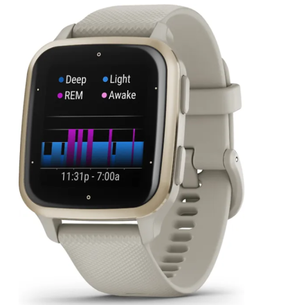 Умные часы Garmin Venu Sq 2 Music Edition, золотисто-серые