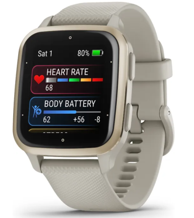 Умные часы Garmin Venu Sq 2 Music Edition, золотисто-серые