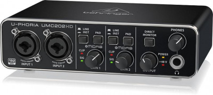 Внешняя звуковая карта BEHRINGER U-PHORIA UMC202HD